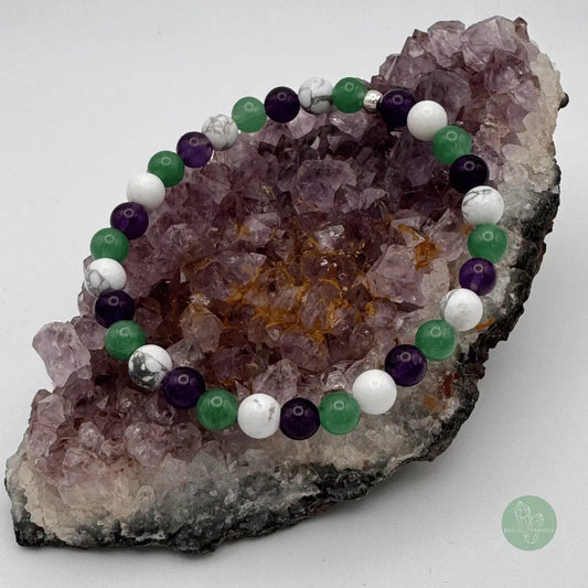 Edelsteinarmband Amethyst mit Aventurin und Magnesit