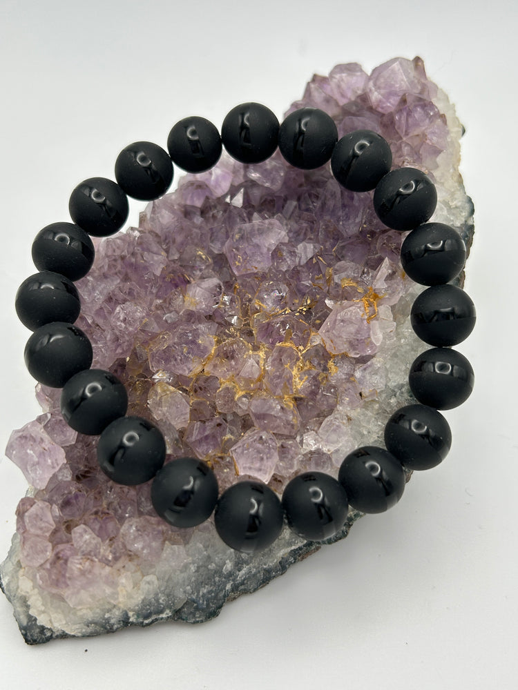 Edelsteinarmband Onyx Saturn
