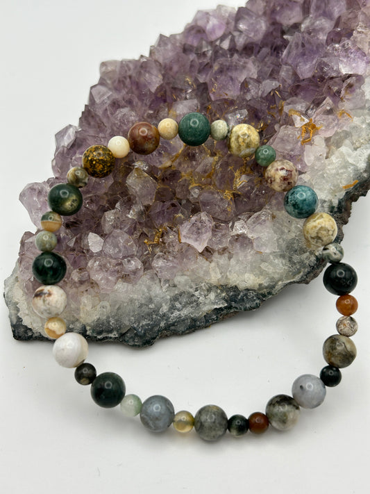 Edelsteinarmband Ozeanjaspis