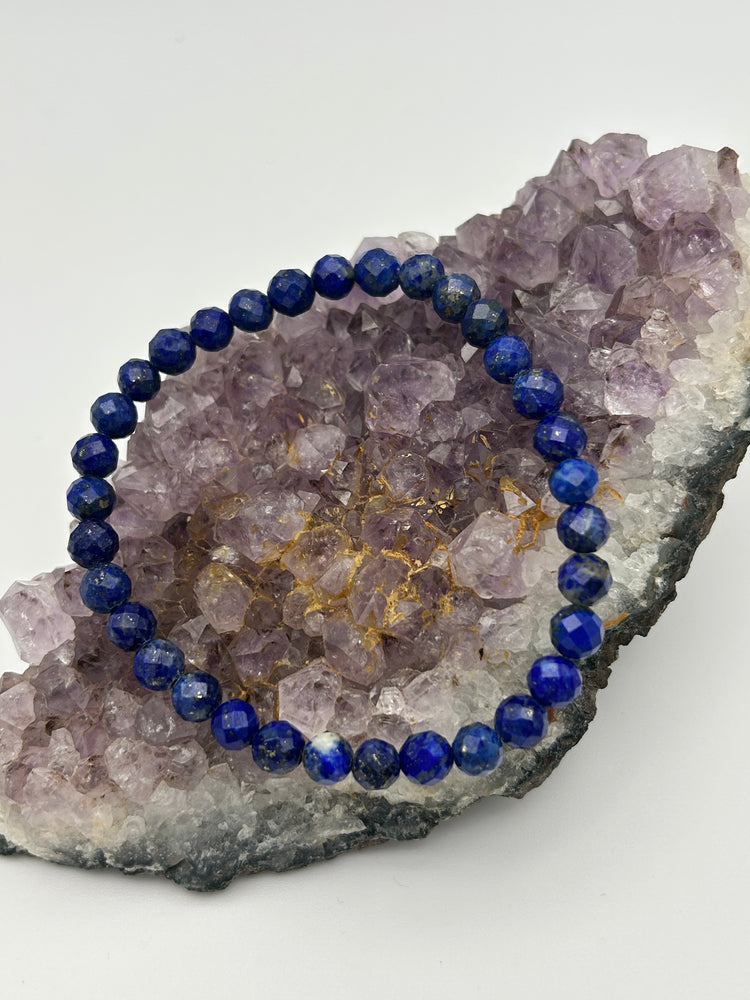 Edelsteinarmband Lapislazuli facettiert
