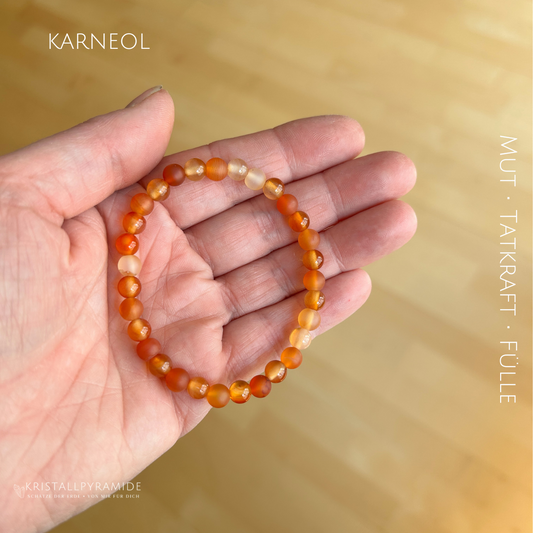Edelsteinarmband Karneol matt gemischt