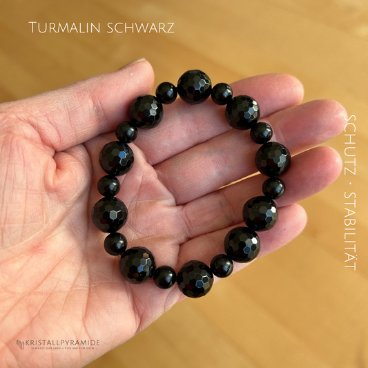 Edelsteinarmband Turmalin schwarz