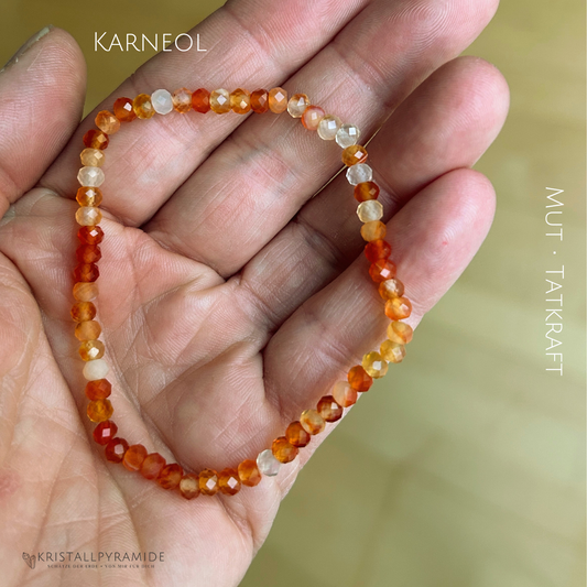 Edelsteinarmband Karneol facettiert