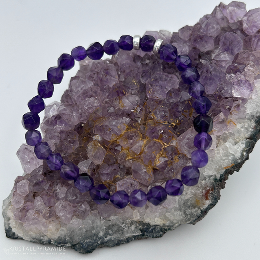 Edelsteinarmband Amethyst Starcut