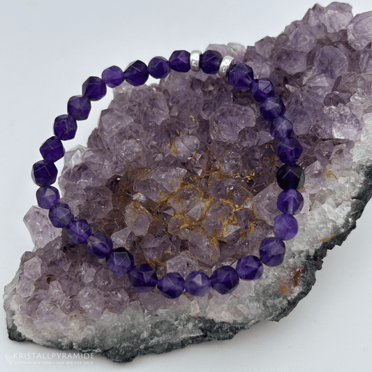 Edelsteinarmband Amethyst Starcut