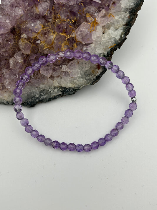 Edelsteinarmband Amethyst facettiert