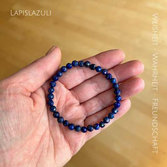 Edelsteinarmband Lapislazuli facettiert