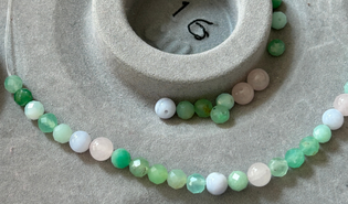 Perlen Chrysopras mit Rosenquarz und Chalcedon