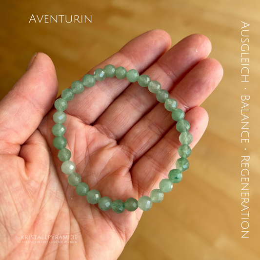 Edelsteinarmband Aventurin facettiert
