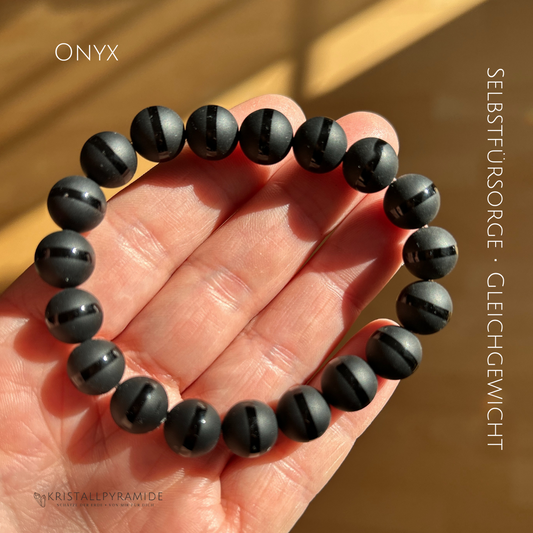 Edelsteinarmband Onyx Saturn