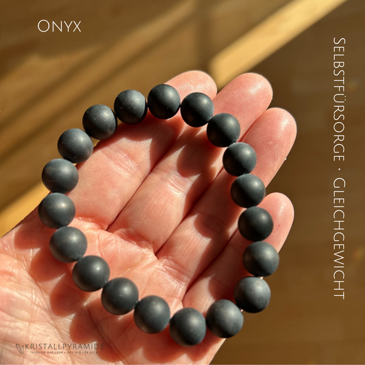 Edelsteinarmband Onyx matt