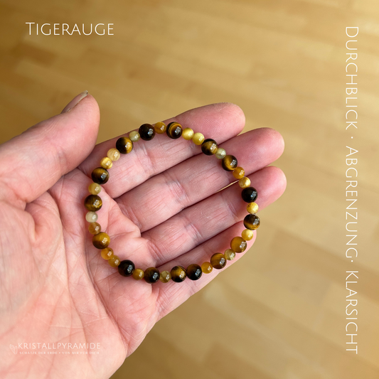 Edelsteinarmband Tigerauge gemischt