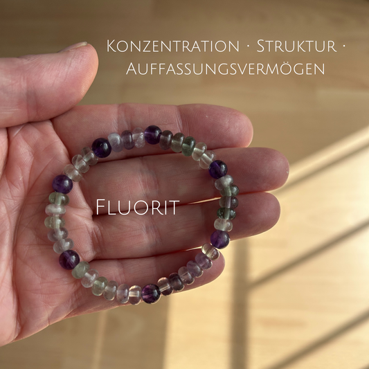Edelsteinarmband "Konzentration, Struktur, Auffassungsgabe"